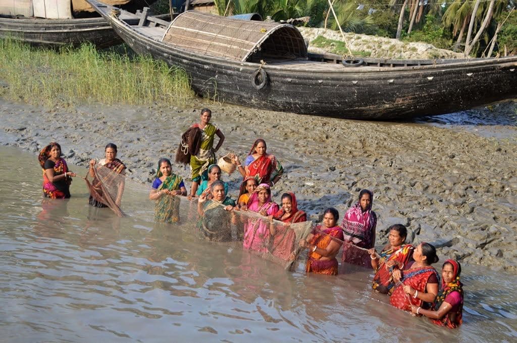 Women working in the river